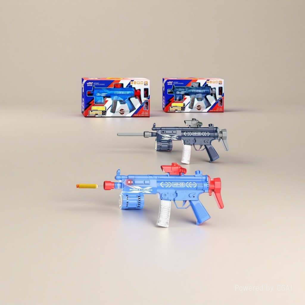MP5 electric water bomb gun Bubble launcher multi-mode switching light and sound effect toy gun Specification image
