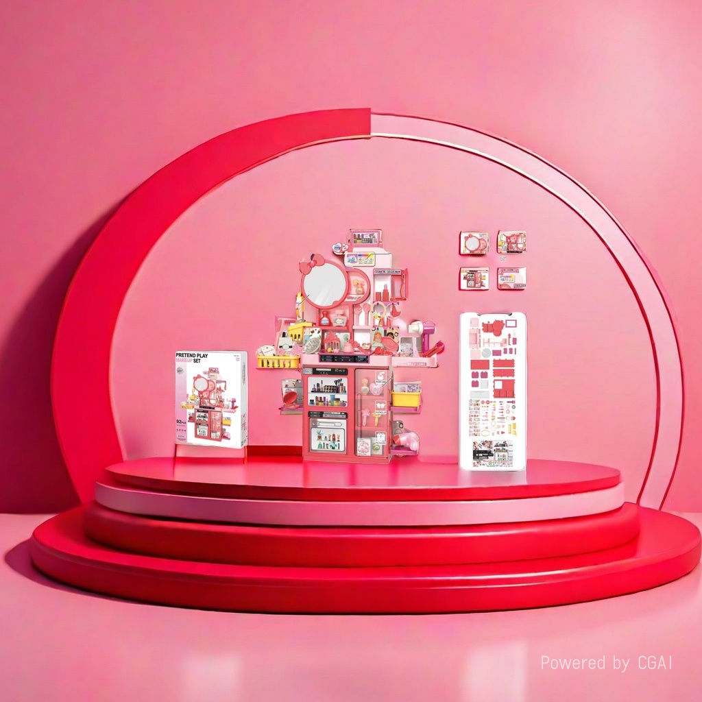 儿童彩妆玩具化妆台套装 Pretend Play Makeup Set 女童玩具