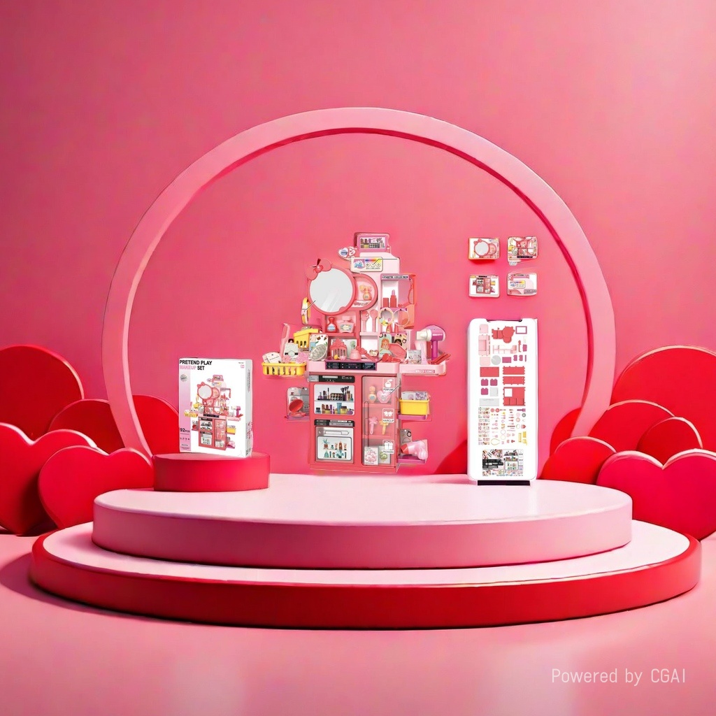 Children 's Makeup toys makeup table Set Pretend Play Makeup Set girls' toys Specification image