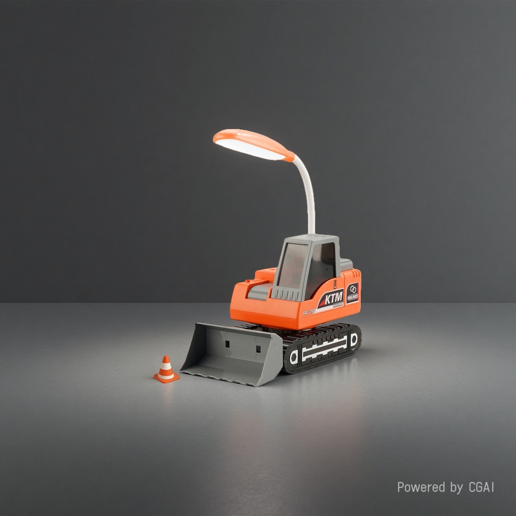 The best-selling new multi-functional excavator, bulldozer, desk lamp, night light strip, pencil sharpener can be used as a mobile phone stand and toy details Picture