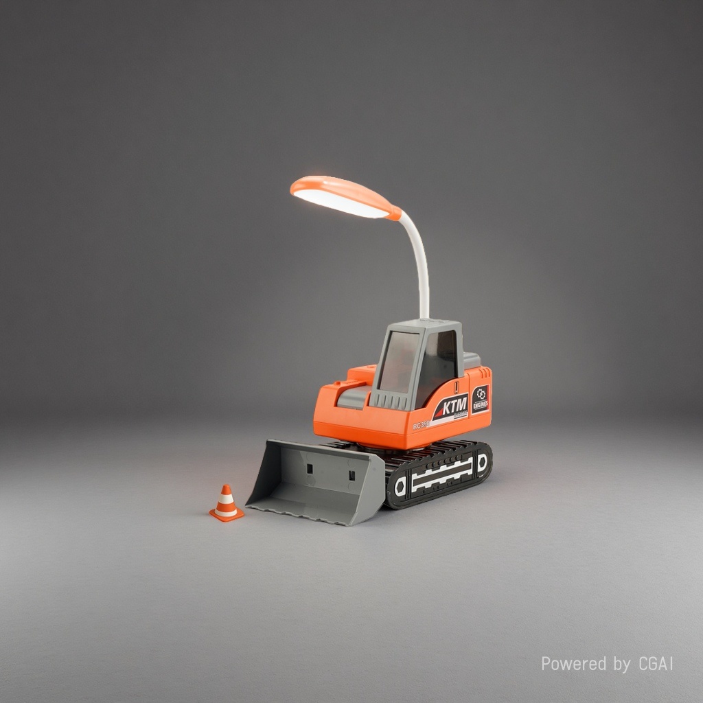 The best-selling new multi-functional excavator, bulldozer, desk lamp, night light strip, pencil sharpener can be used as a mobile phone stand and toy