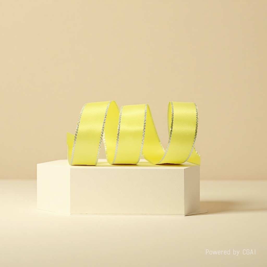 diy flower shop gift packaging ribbon with 5-point printable color and silver edge Specification image