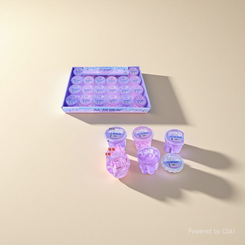 M+ Twin Star High Transmittance Powder Foaming Glue Glass Mud Children's Makeup Toy Set details Picture