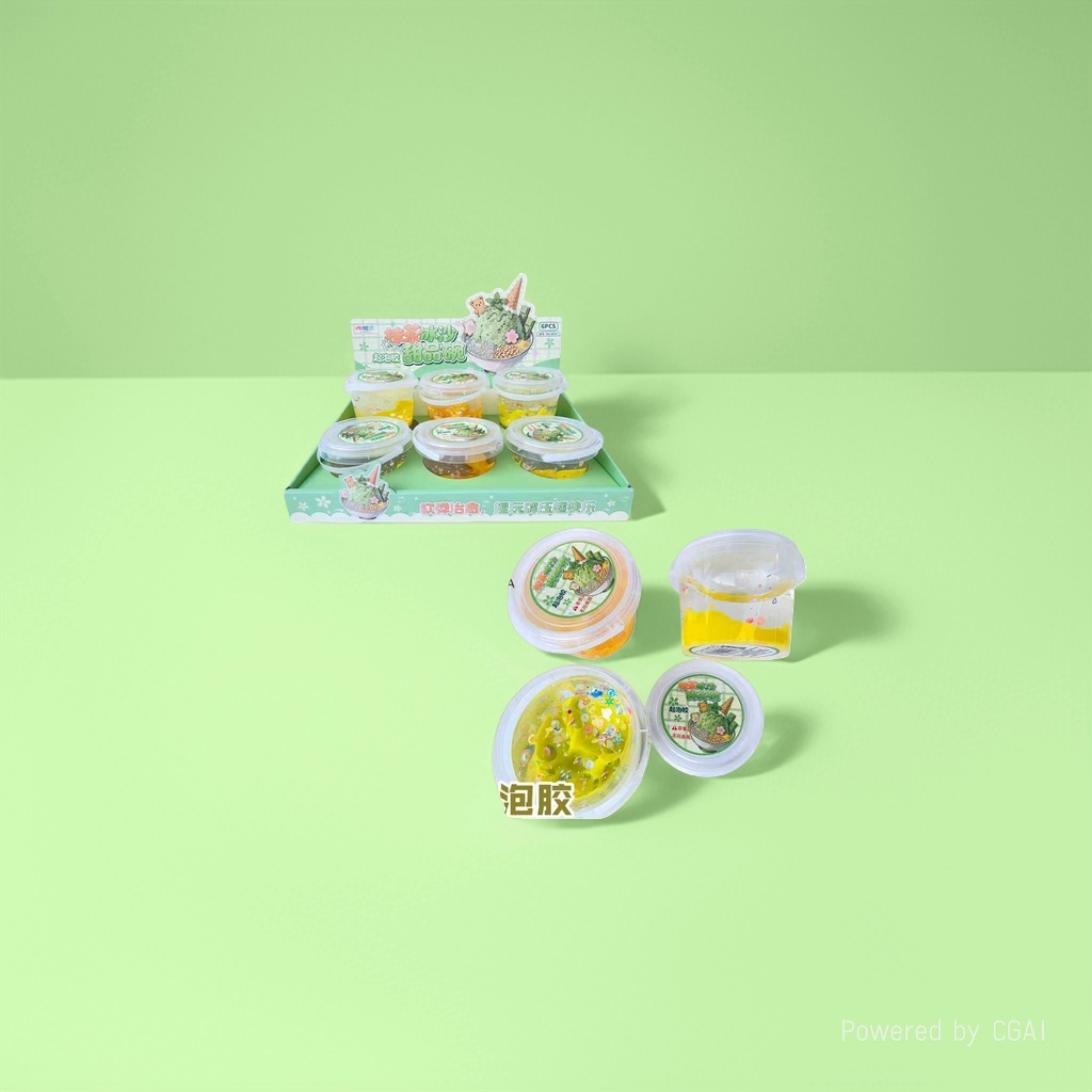 Matcha ice cream sequin bubble glue bubble toy set for children, summer cartoon smoke bubble machine Application Scenario