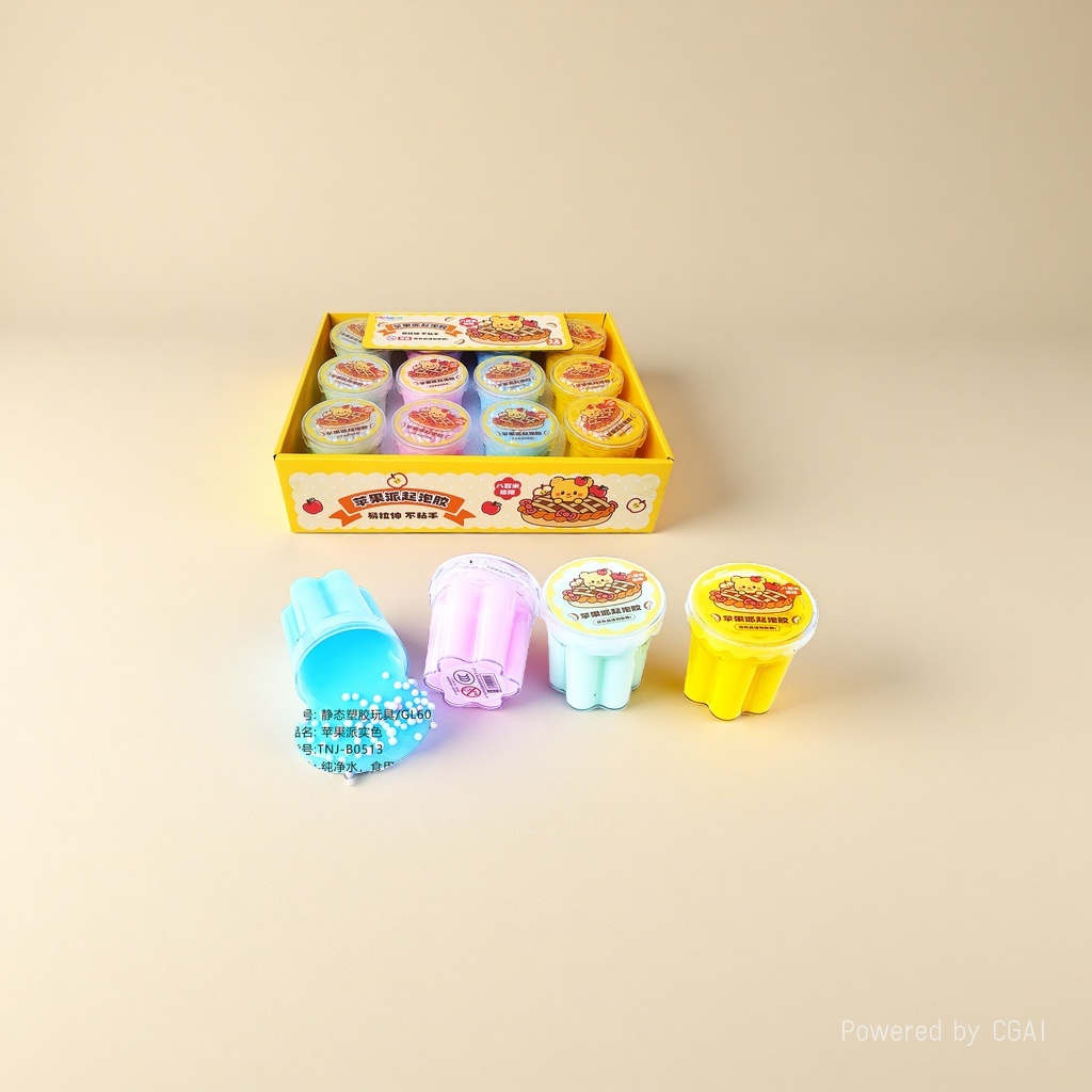 Apple pie theme colorful plastic bubble glue children's toy set, non-edible bubble machine Application Scenario