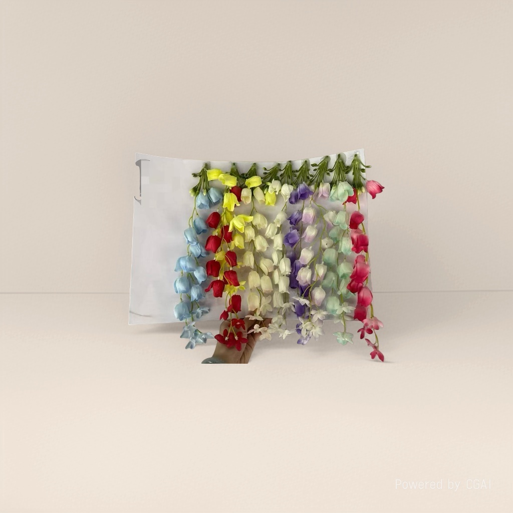 Monet's Garden colorful simulated plastic flower string of bells Application Scenario