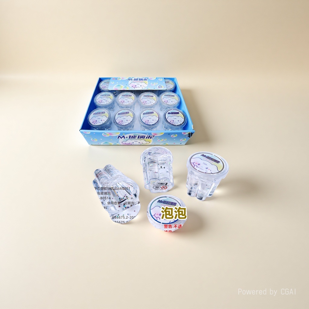 M+ Bubble Glass Clay Colored Clay Toys 12 cans, ultra-light clay Foaming glue, Space Sand, children's handmade details Picture