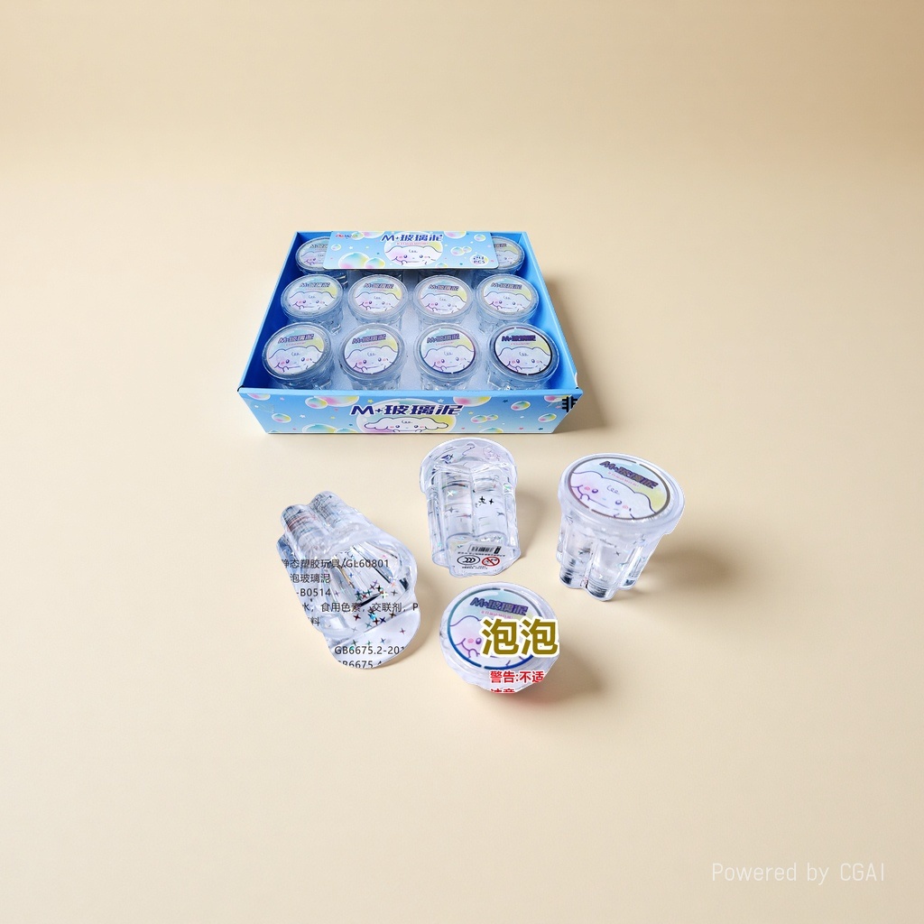 M+ Bubble Glass Clay Colored Clay Toys 12 cans, ultra-light clay Foaming glue, Space Sand, children's handmade