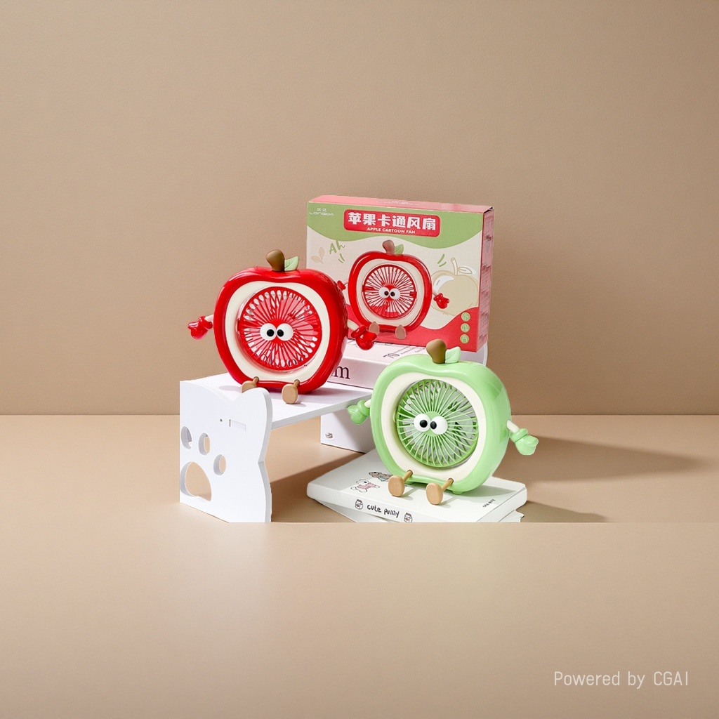 Food and Play series cartoon electric fans, summer small dormitory fans, usb mini fans, portable handheld fans details Picture