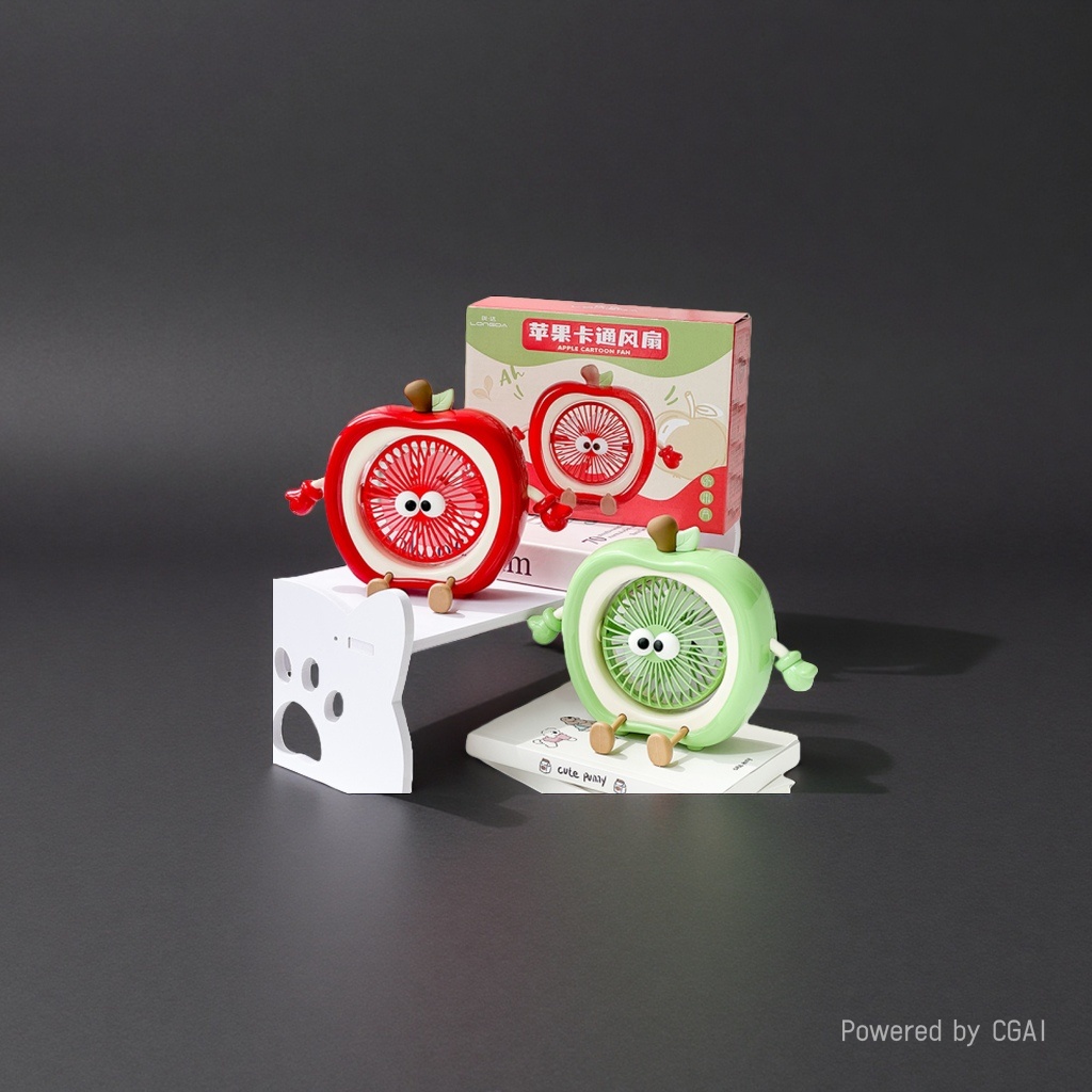 Food and Play series cartoon electric fans, summer small dormitory fans, usb mini fans, portable handheld fans Specification image