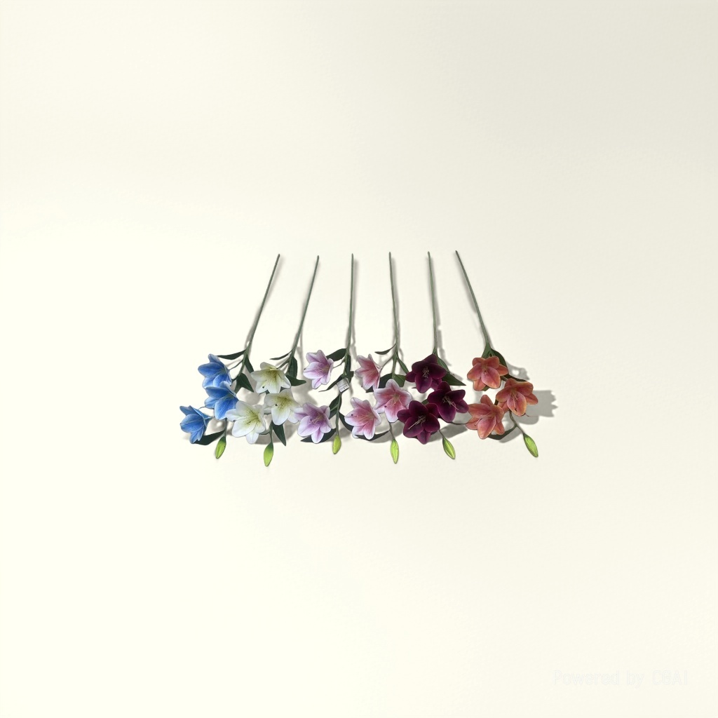 Monet's Garden faux plastic flowers, artificial flowers, handcrafted flower materials, perfume lilies details Picture