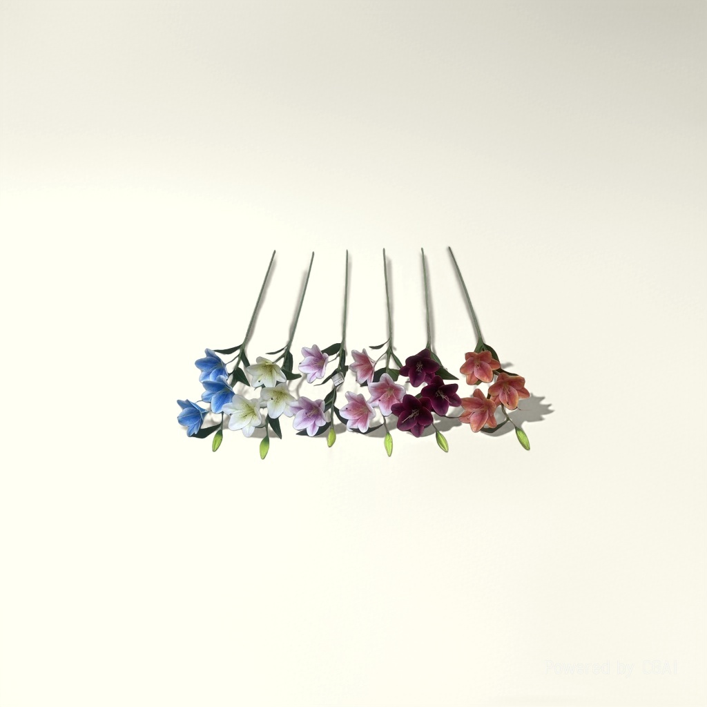 Monet's Garden faux plastic flowers, artificial flowers, handcrafted flower materials, perfume lilies