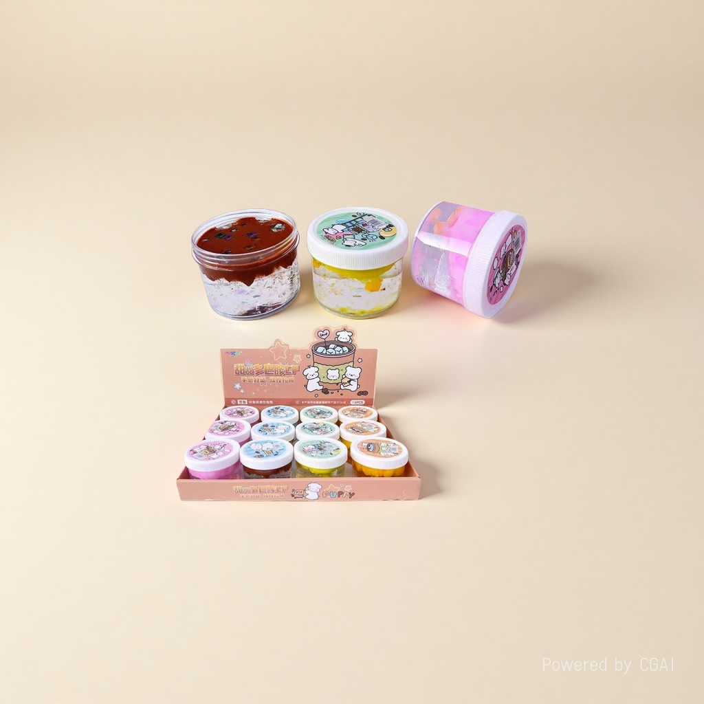 Sweet Dopamine CP volcanic mud toy three-color Can Bear Coffee cup theme details Picture