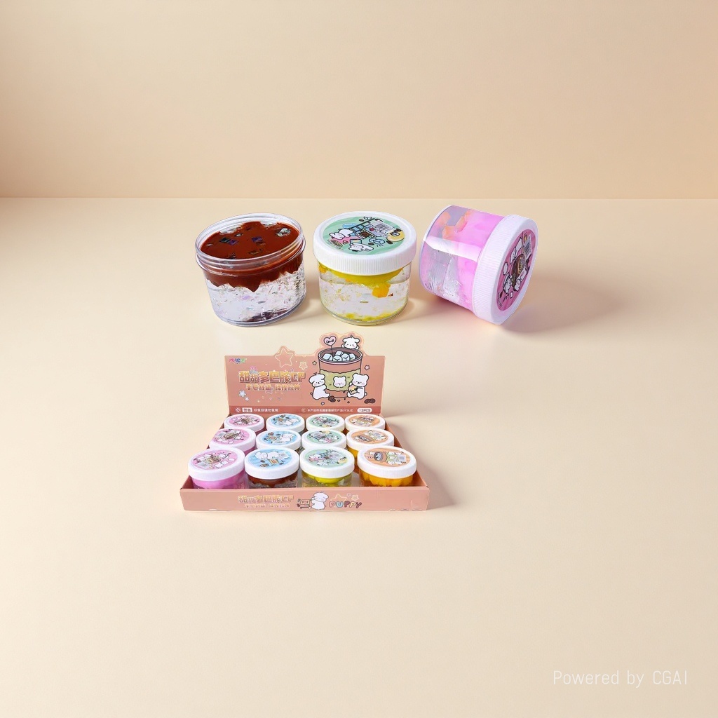 Sweet Dopamine CP volcanic mud toy three-color Can Bear Coffee cup theme Application Scenario
