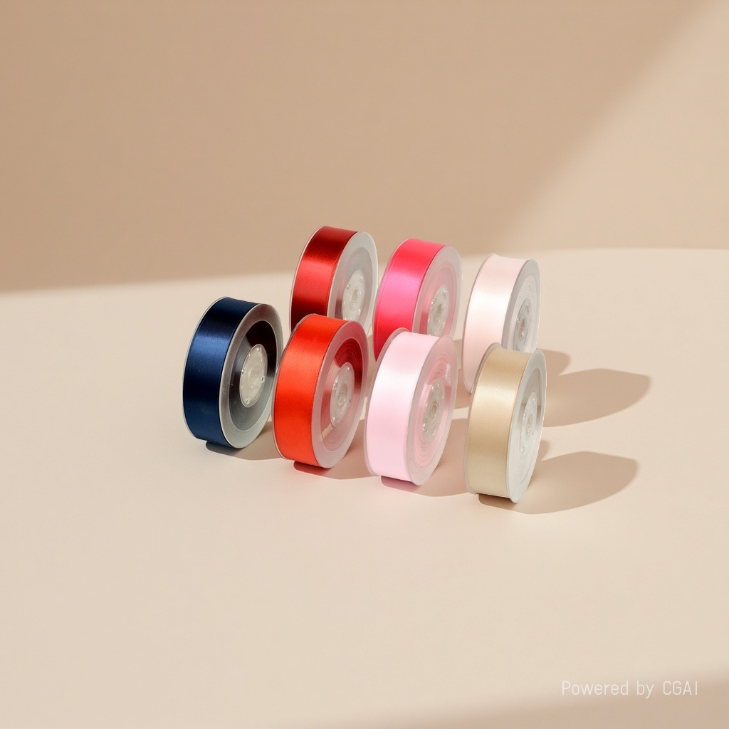 Single-sided satin ribbon, colored wedding rose material, accessory material, cake packaging tape details Picture