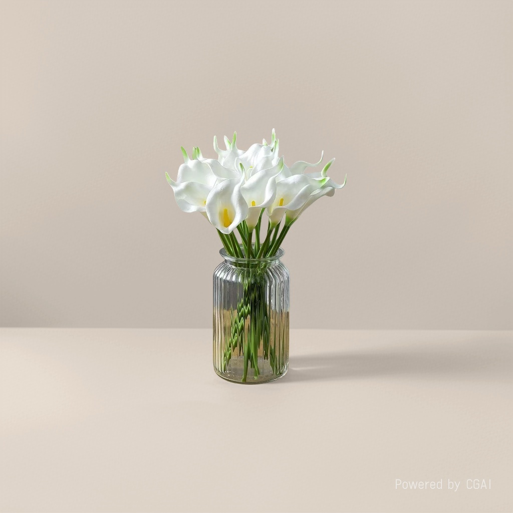 White calla lily decorative flowerpot container plastic ceramic hydroponic flowerpot inner box Application Scenario