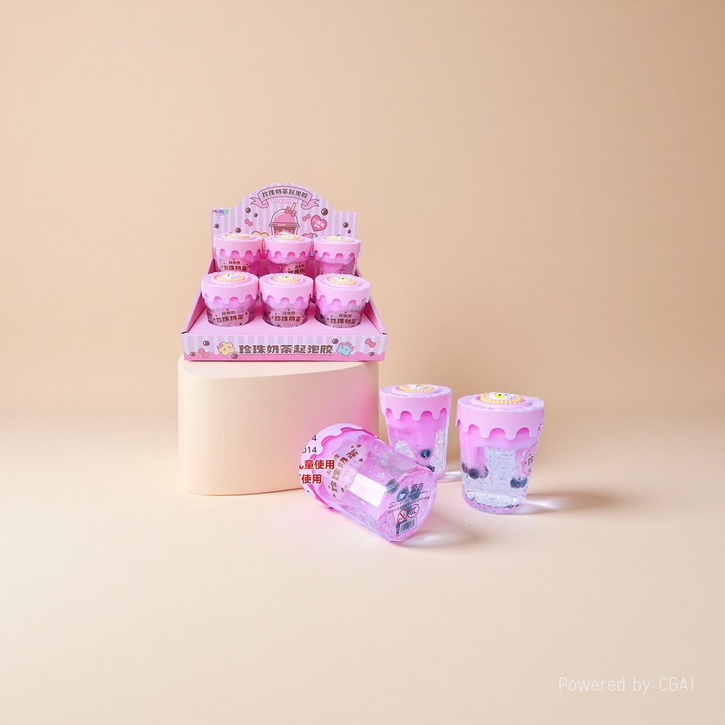 Bubble tea bubble glue Bubble toy set for children, summer cartoon smoke bubble machine 103905368