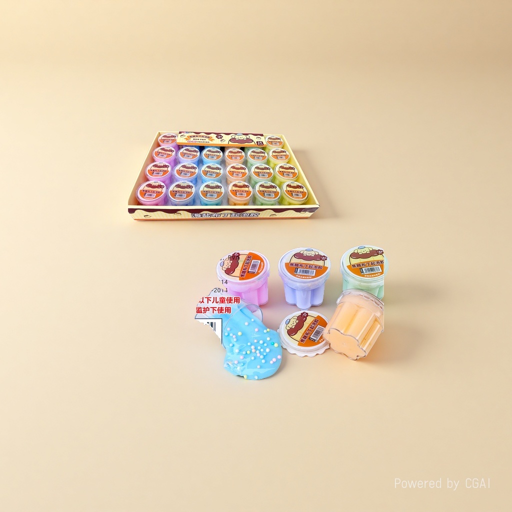 Five-color foaming glue cup surface colored clay, ultra-light clay, children's toy foaming sand Application Scenario