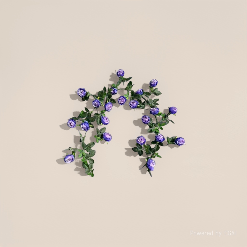 A simulated purple rose bouquet with petal pieces, featuring fresh Flowers to replace the "Flowers" rose decoration Application Scenario