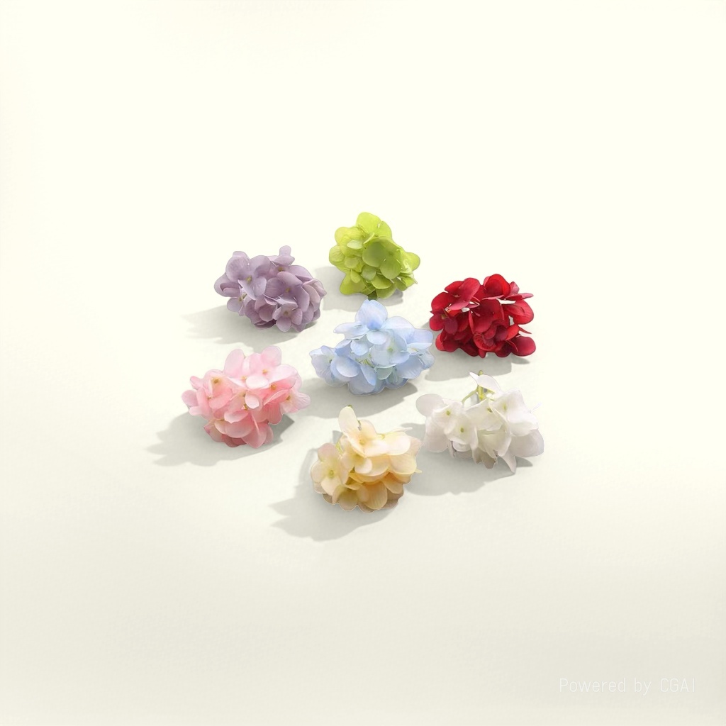Hydrangea head simulation plastic flower, handcrafted flower material, artificial flower decoration details Picture