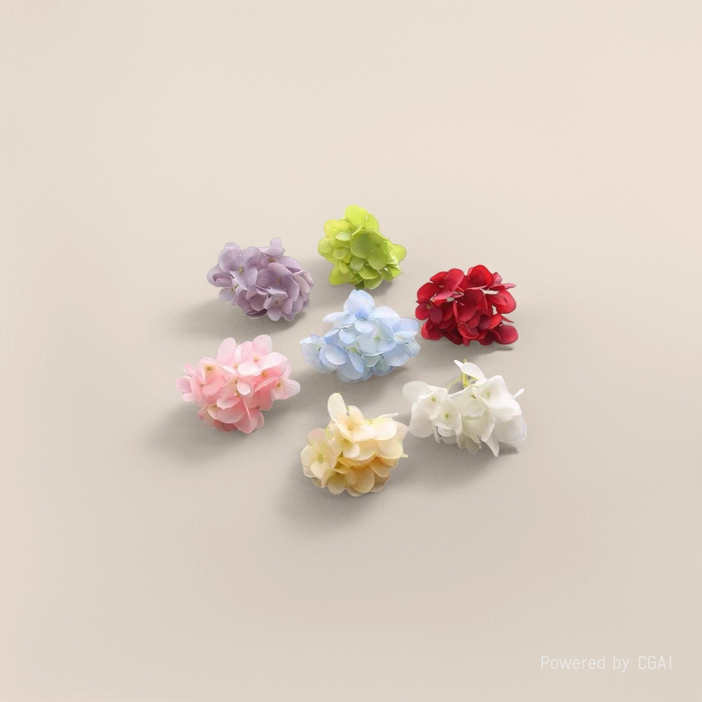 Hydrangea head simulation plastic flower, handcrafted flower material, artificial flower decoration Specification image
