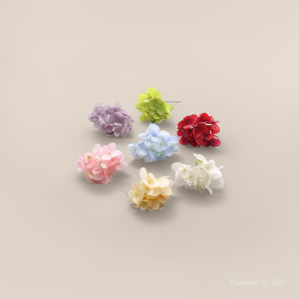 Hydrangea head simulation plastic flower, handcrafted flower material, artificial flower decoration Application Scenario