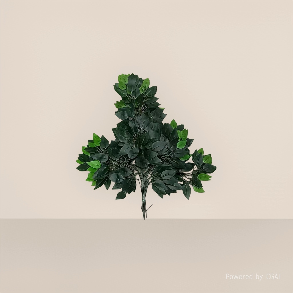 Artificial tree resin green leaves, artificial plant branches, artificial green plants, banyan tree leaves Specification image