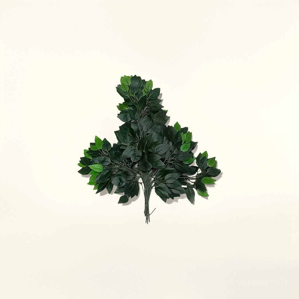 Artificial tree resin green leaves, artificial plant branches, artificial green plants, banyan tree leaves