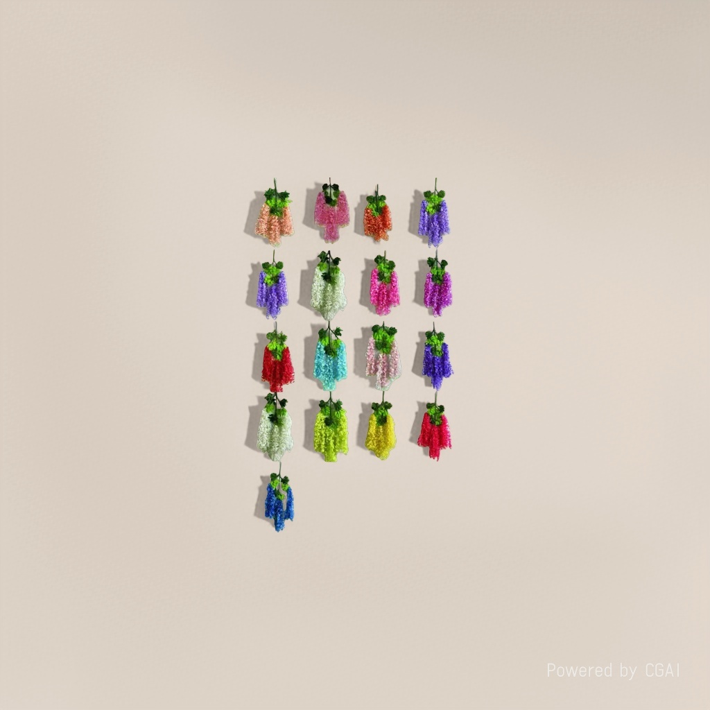 Wisteria flower simulation bouquets, silk flowers, hand-made wool, flower forest-themed female simulation tofu pudding Specification image