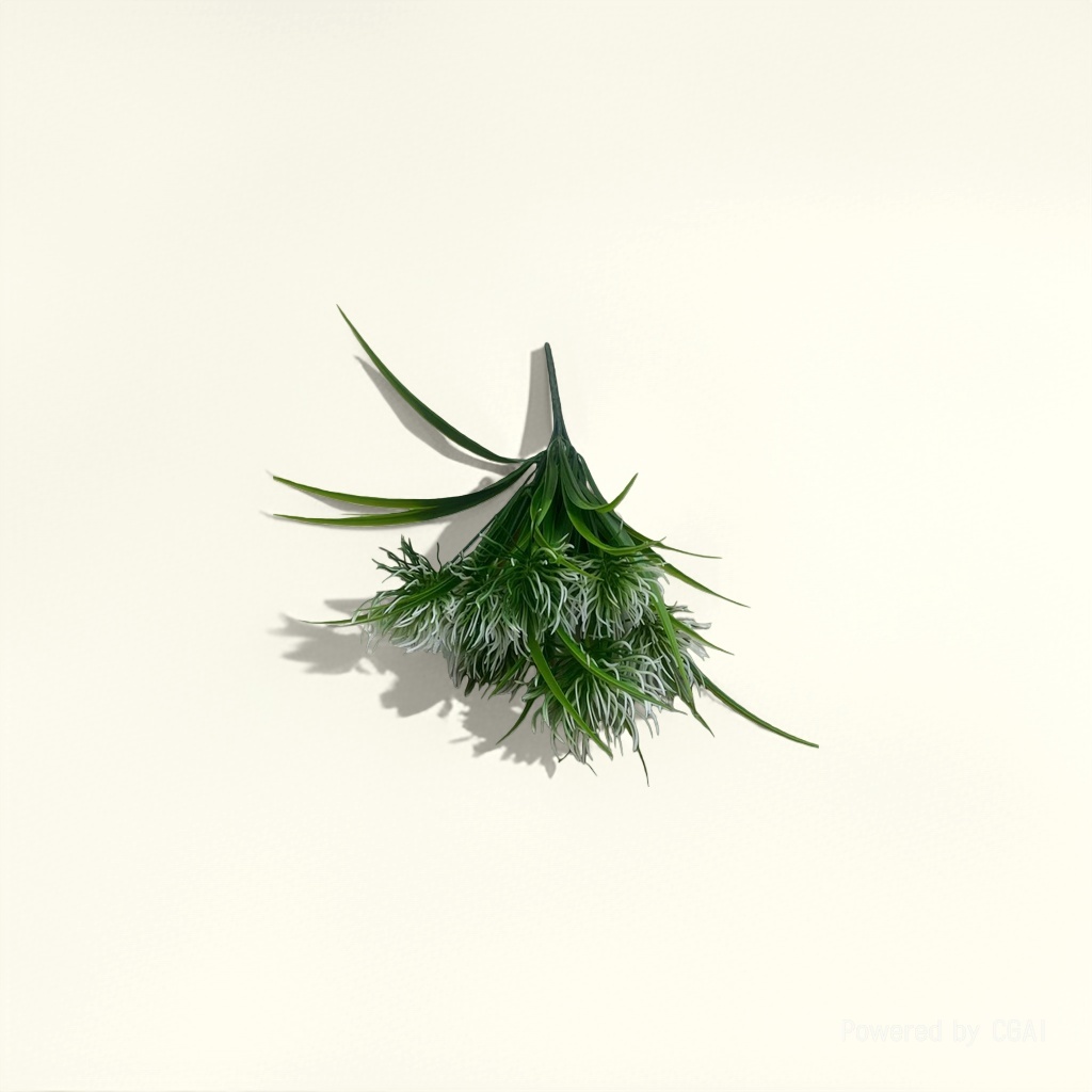 Artificial plants, green artificial green plants, knitted flowers, large-leaf artificial flowers, micro-landscapes, 7-forked camellias details Picture