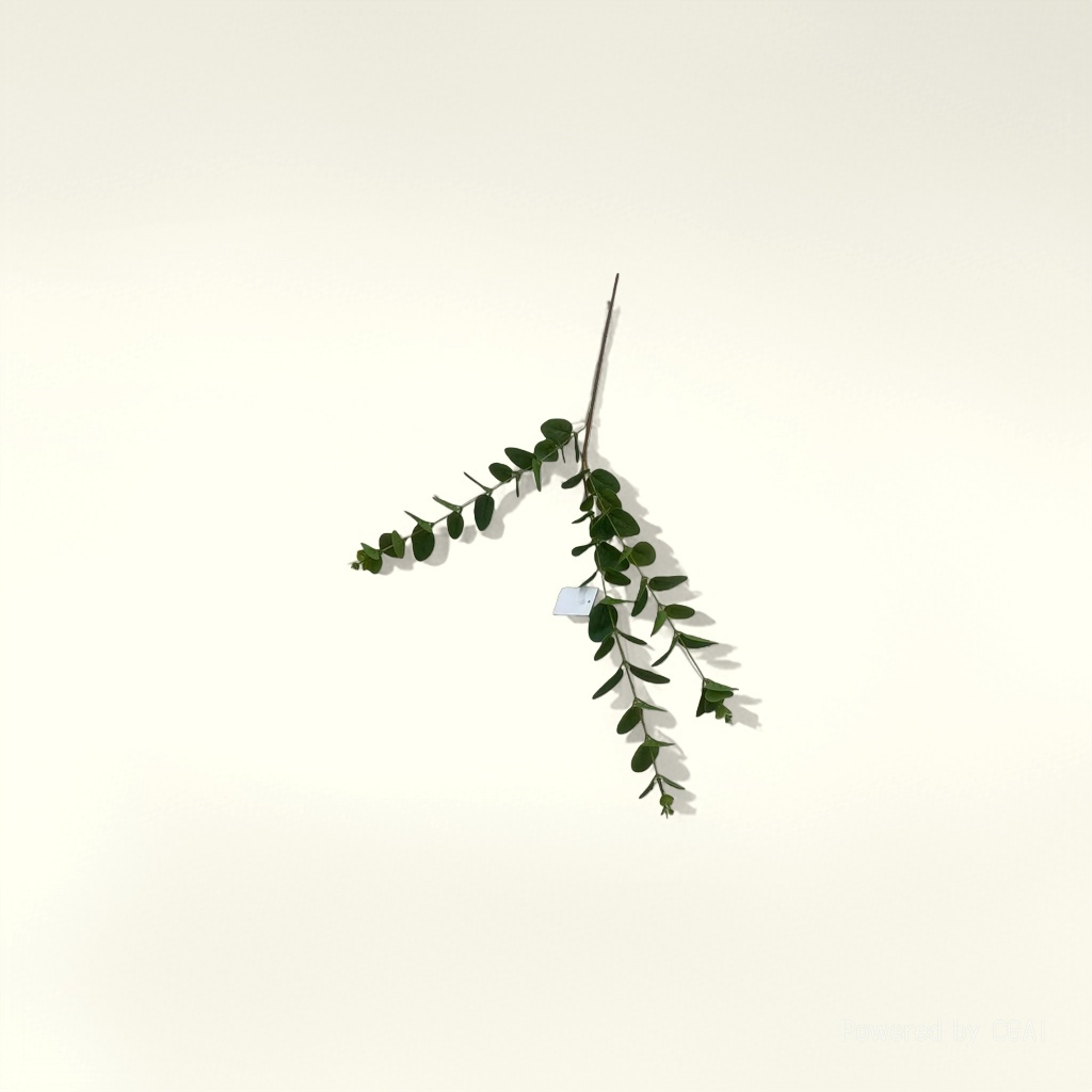 Artificial tree resin, green plant branches, artificial green plants, artificial branches and leaves, 3-forked eucalyptus