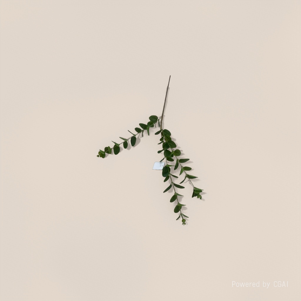 Artificial tree resin, green plant branches, artificial green plants, artificial branches and leaves, 3-forked eucalyptus Application Scenario