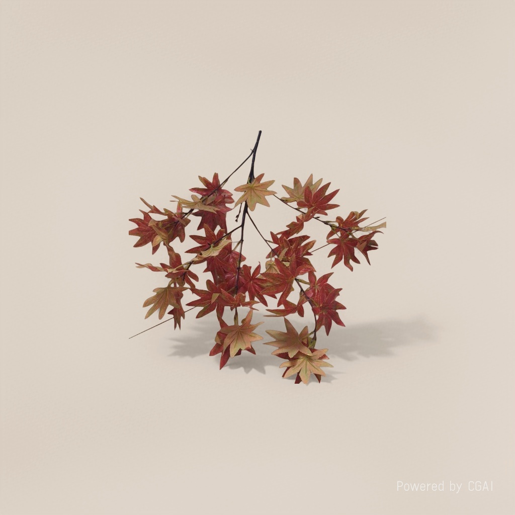 Artificial maple leaf branches, resin trees, artificial green plants, artificial green plants Specification image