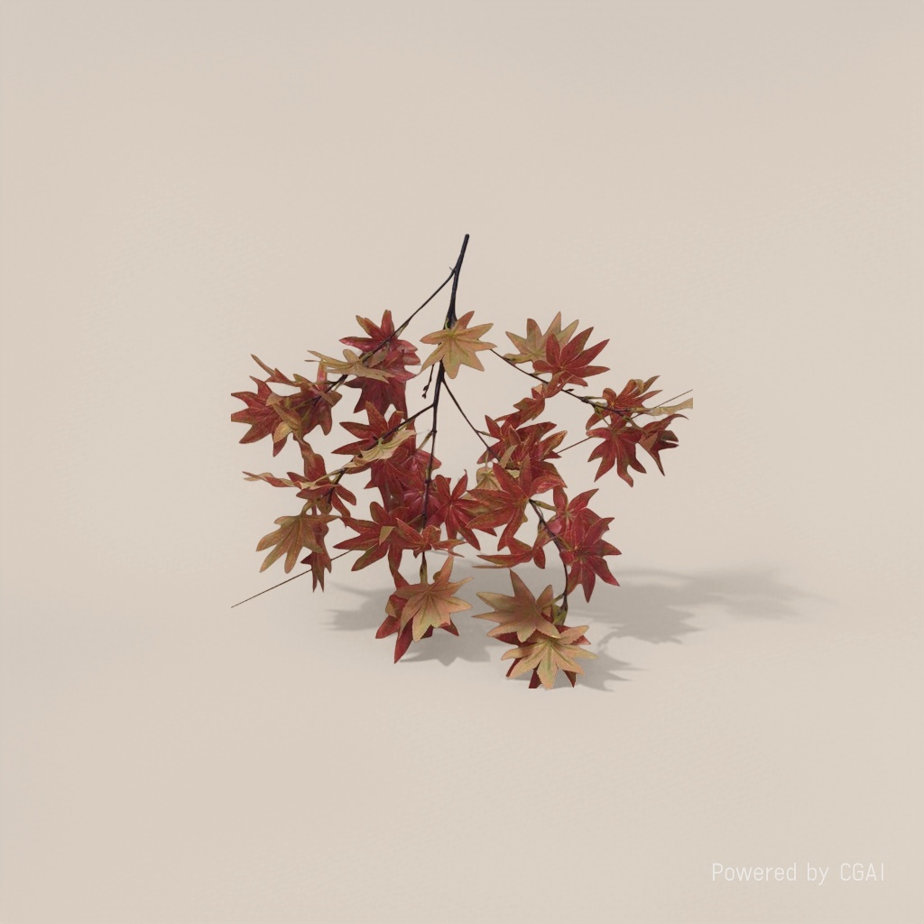 Artificial maple leaf branches, resin trees, artificial green plants, artificial green plants Application Scenario