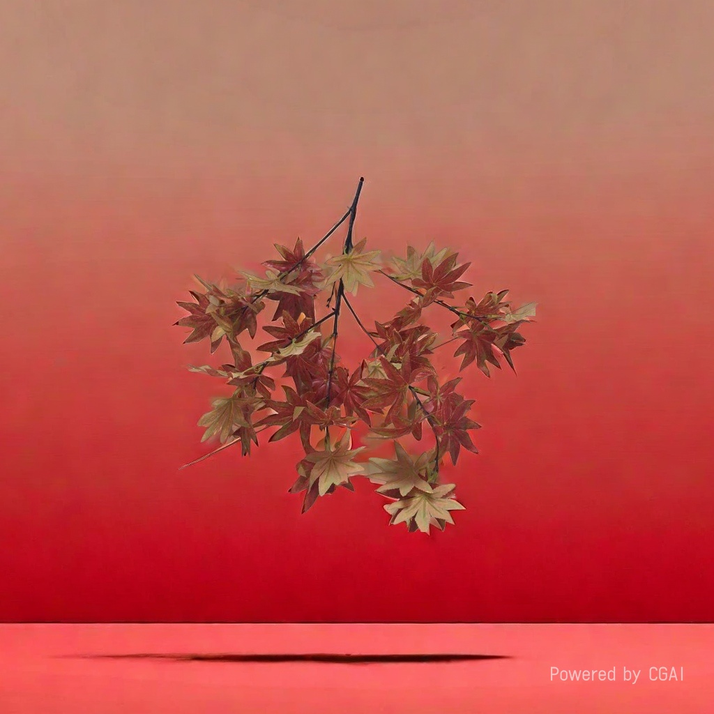 Artificial maple leaf branches, resin trees, artificial green plants, artificial green plants