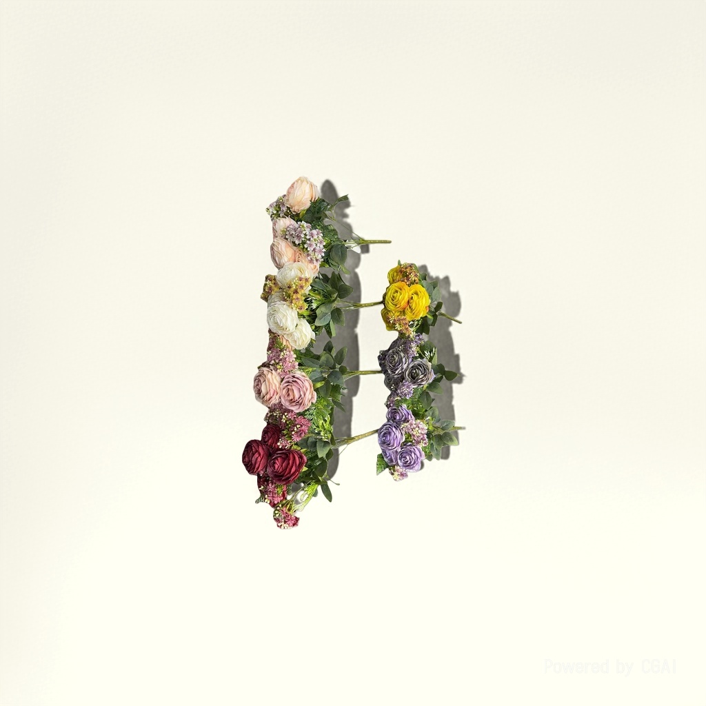 Monet's Garden artificial plastic flowers, handcrafted flower materials, artificial flowers 30cm details Picture
