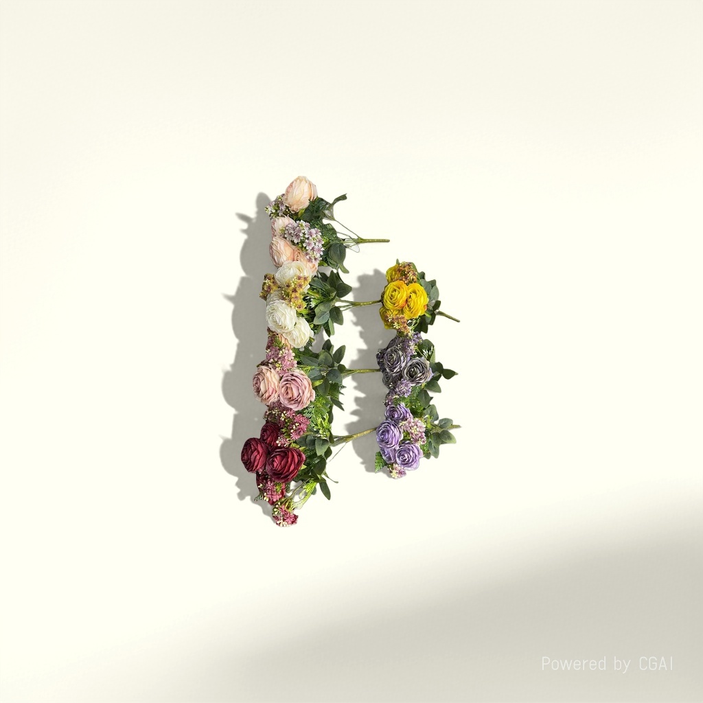 Monet's Garden artificial plastic flowers, handcrafted flower materials, artificial flowers 30cm