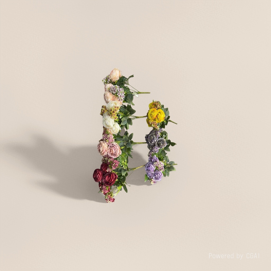 Monet's Garden artificial plastic flowers, handcrafted flower materials, artificial flowers 30cm Specification image