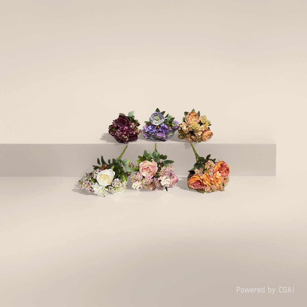 Monet's Garden artificial plastic flowers, handcrafted flower materials, and artificial flower decorations Specification image