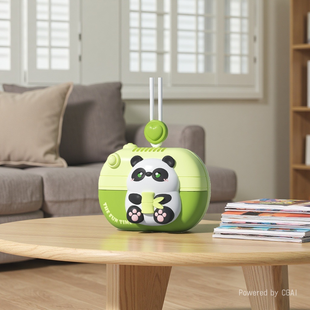 Super cute camera neck, mini fan, safe, leafless and soft, lashing rope, children's outdoor cool and fashionable gift wholesale Specification image