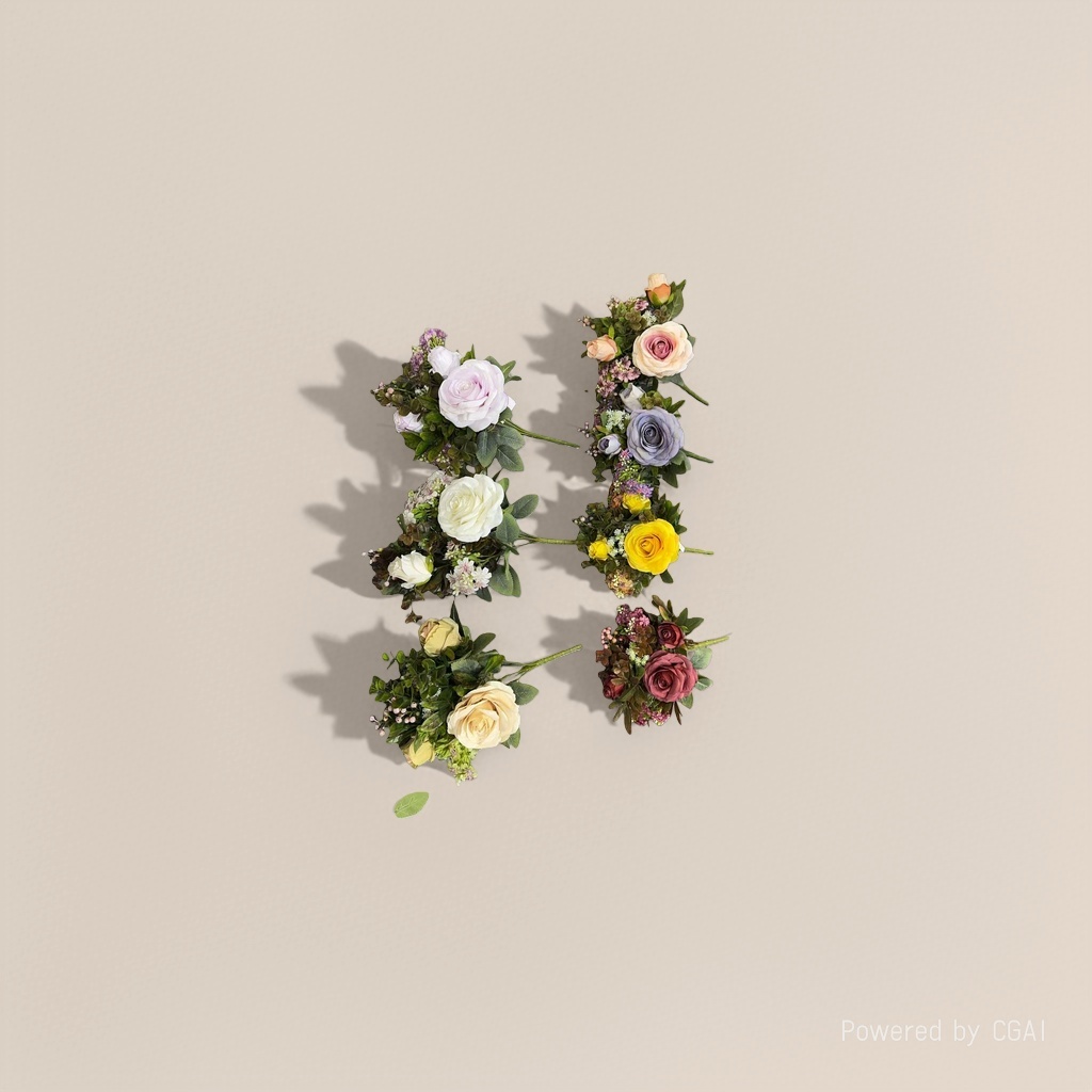 Monet Garden Artificial plastic Flowers, handcrafted flower materials, artificial flower decoration 110657887 Specification image