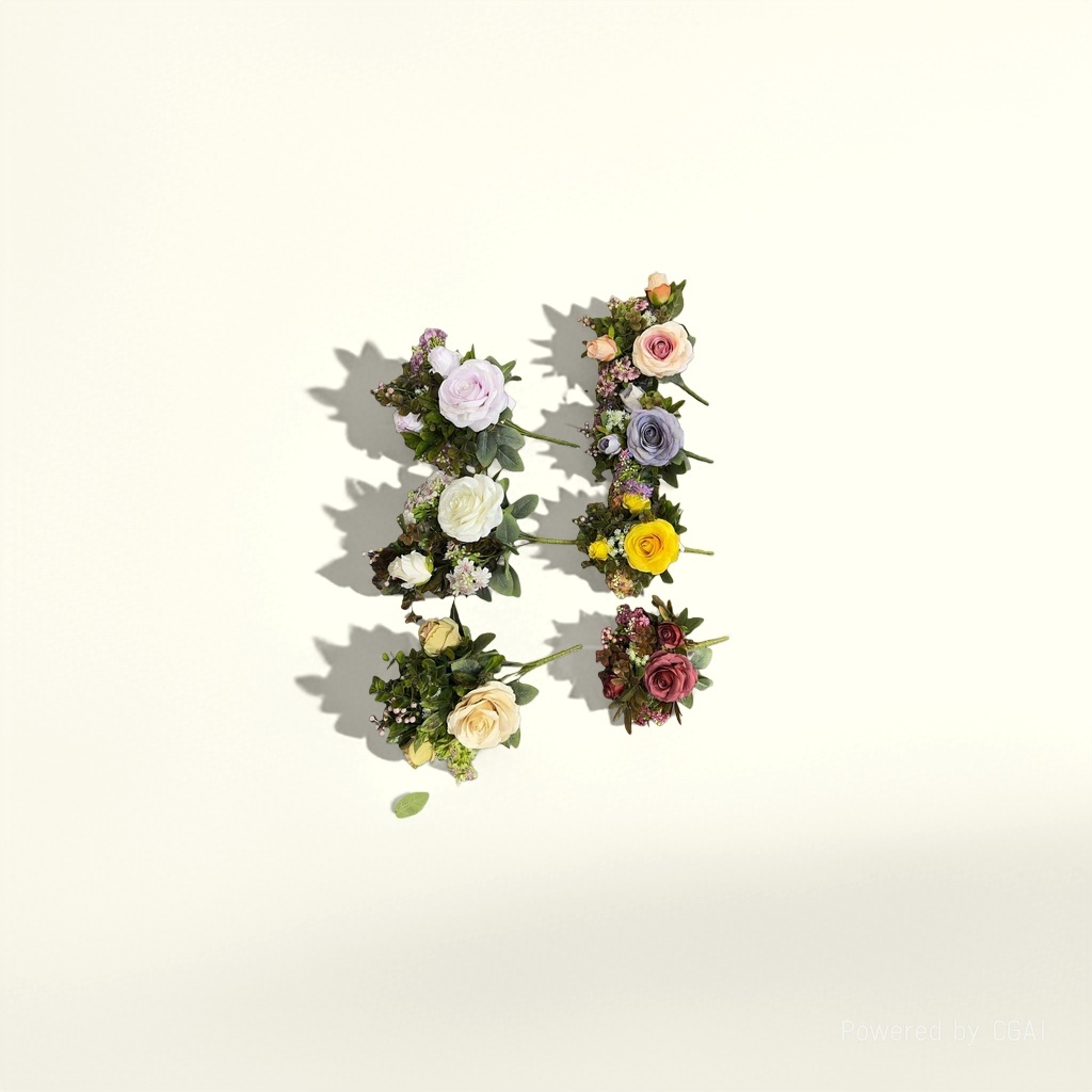 Monet Garden Artificial plastic Flowers, handcrafted flower materials, artificial flower decoration 110657887