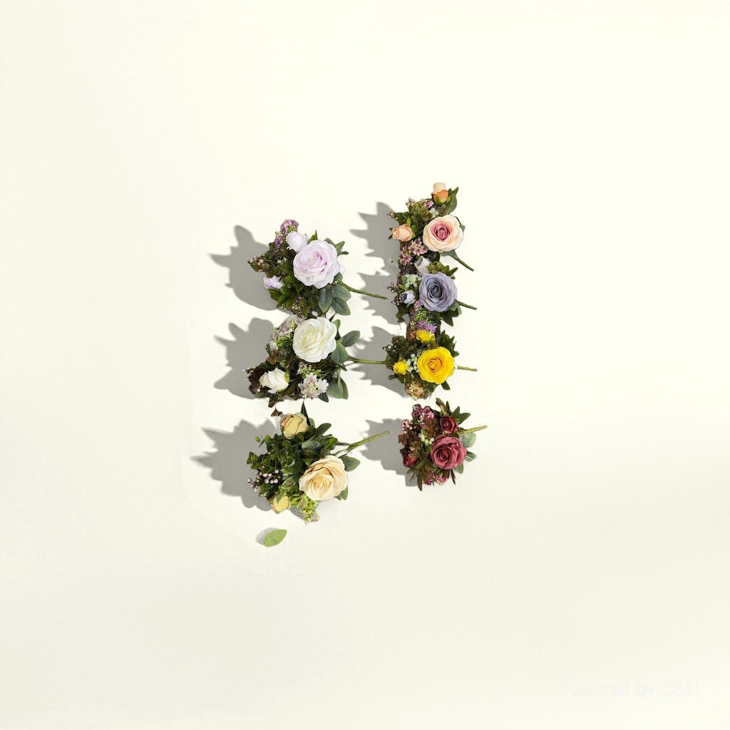 Monet Garden Artificial plastic Flowers, handcrafted flower materials, artificial flower decoration 110657887 details Picture