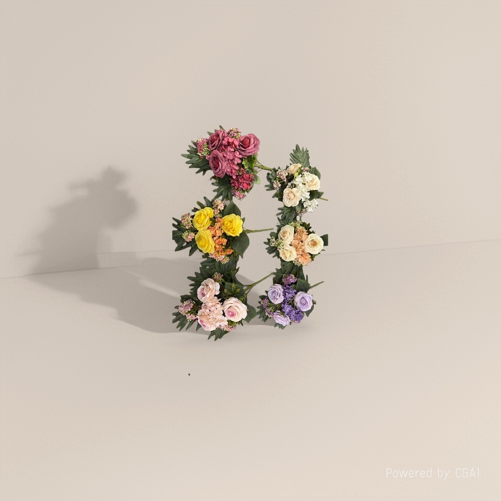 Monet's Garden faux plastic flowers, artificial flowers, handcrafted flower materials Specification image