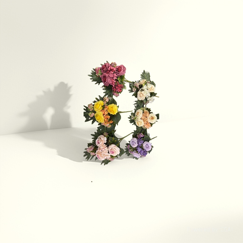 Monet's Garden faux plastic flowers, artificial flowers, handcrafted flower materials