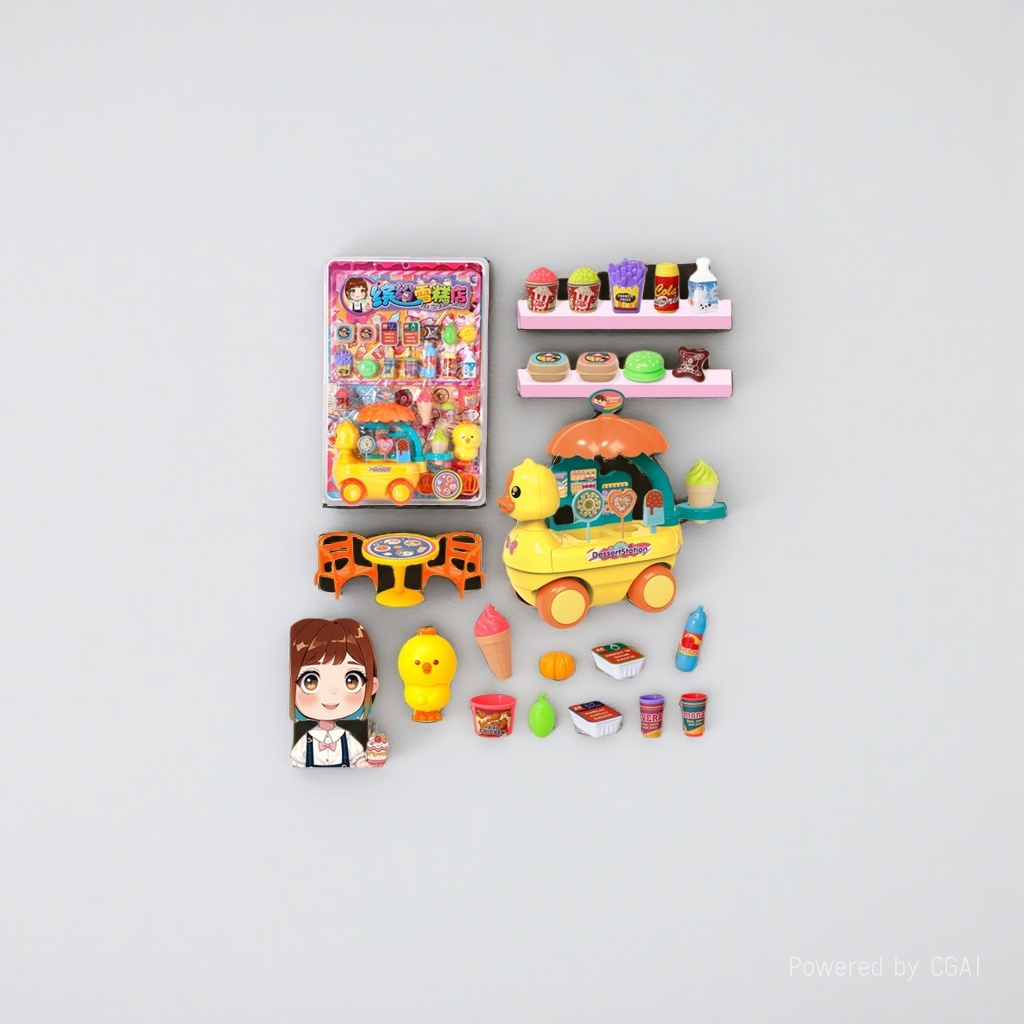 Colorful Ice Cream Shop Children's Early Education Teaching Aid Set, steel ball plate top, third Grade Math Learning toy Application Scenario
