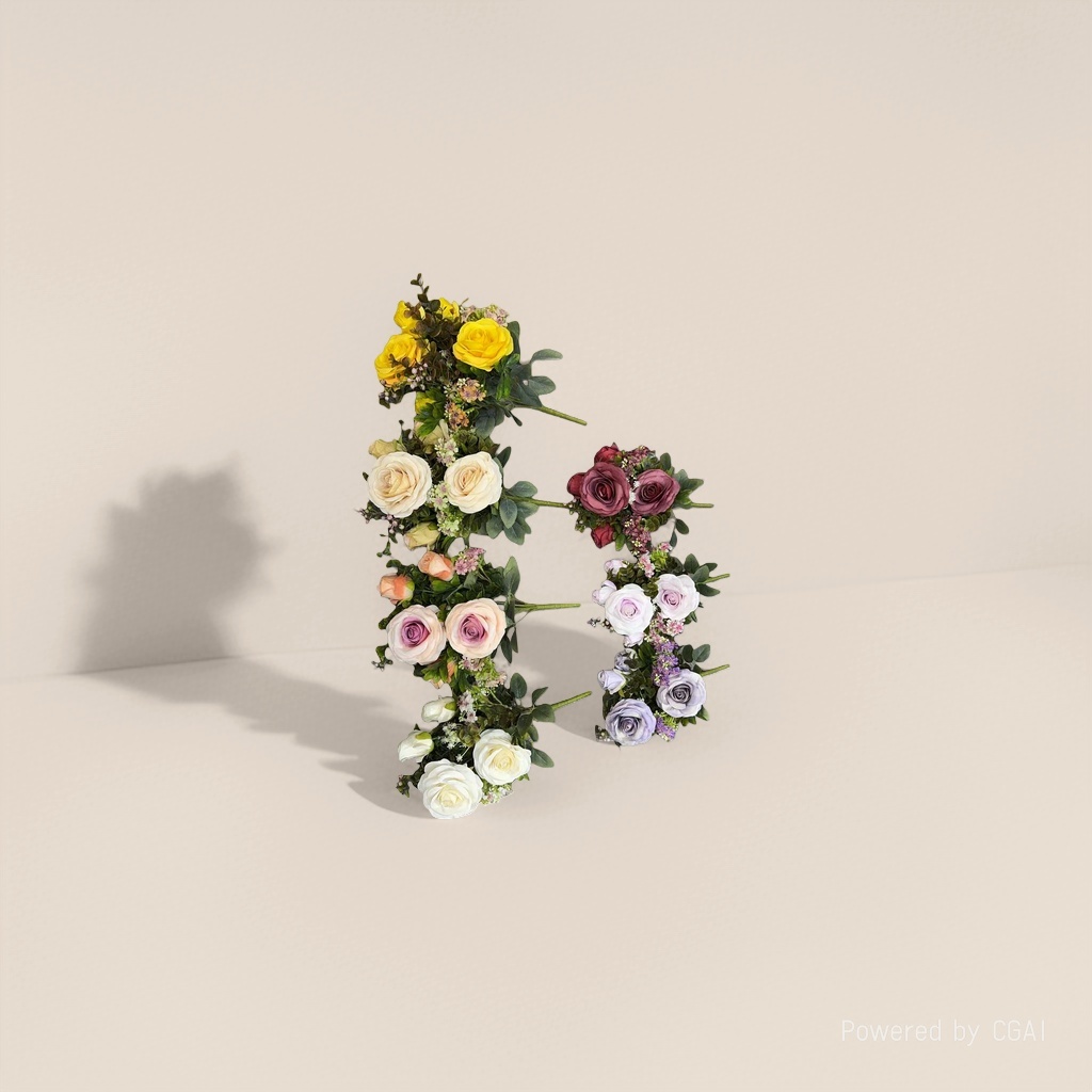 Monet's Garden artificial plastic flowers, handcrafted flower materials, 18 artificial flowers Application Scenario