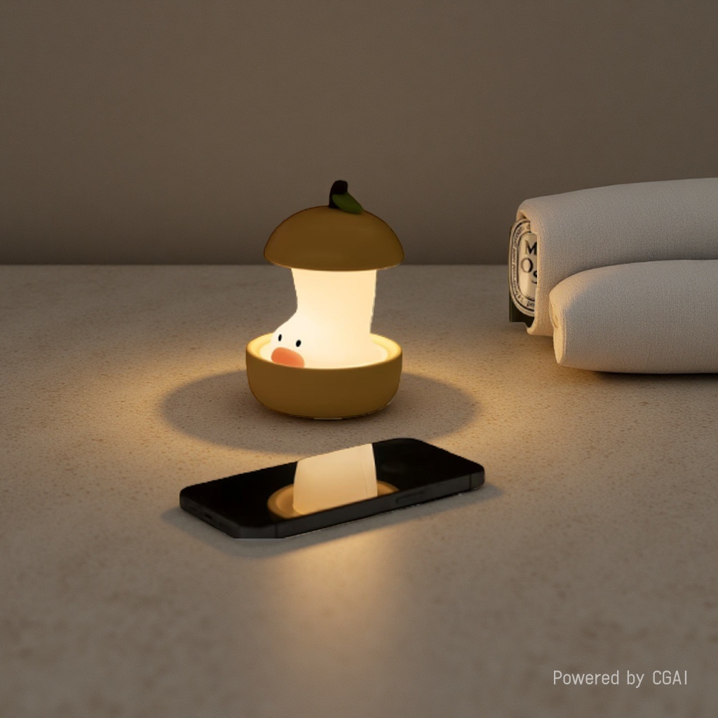 Creative seven-color pear night light, USB charging, three-speed pear night light, cute timed sleep companion light details Picture