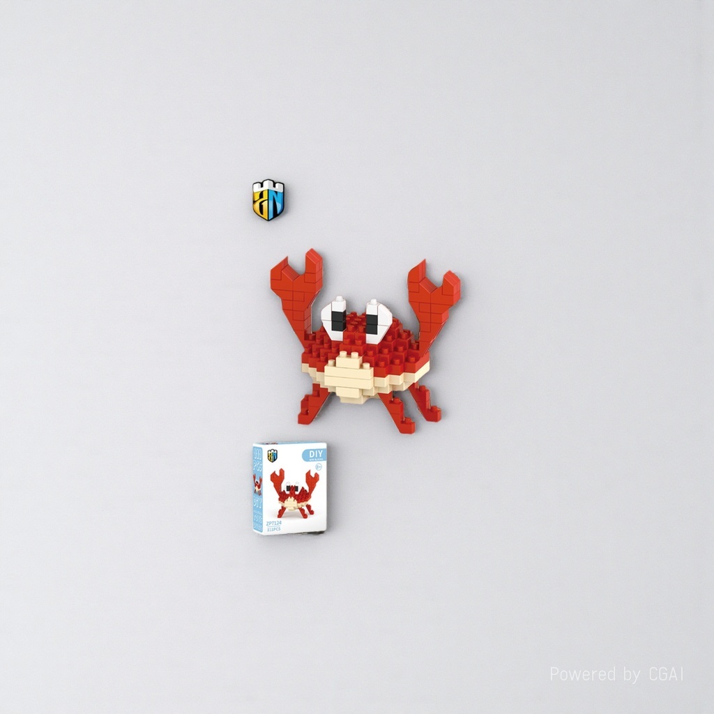 DIY mini crab model with electronic building blocks, Lego water column rocket building block robot supplement pack Application Scenario
