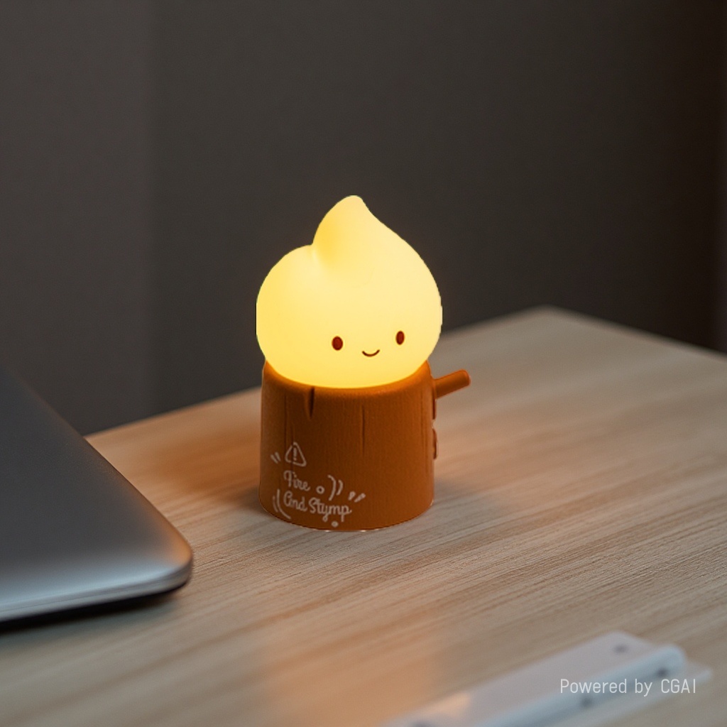 New New Year and Christmas gifts: Tree stump Flame Fairy Night light, USB charging bedside companion ambient light